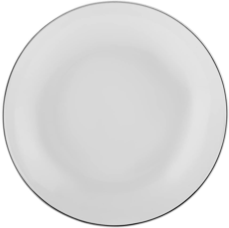 24 Piece Porcelain Dinner Set for 6 Plates Bowls Elegant White Tableware