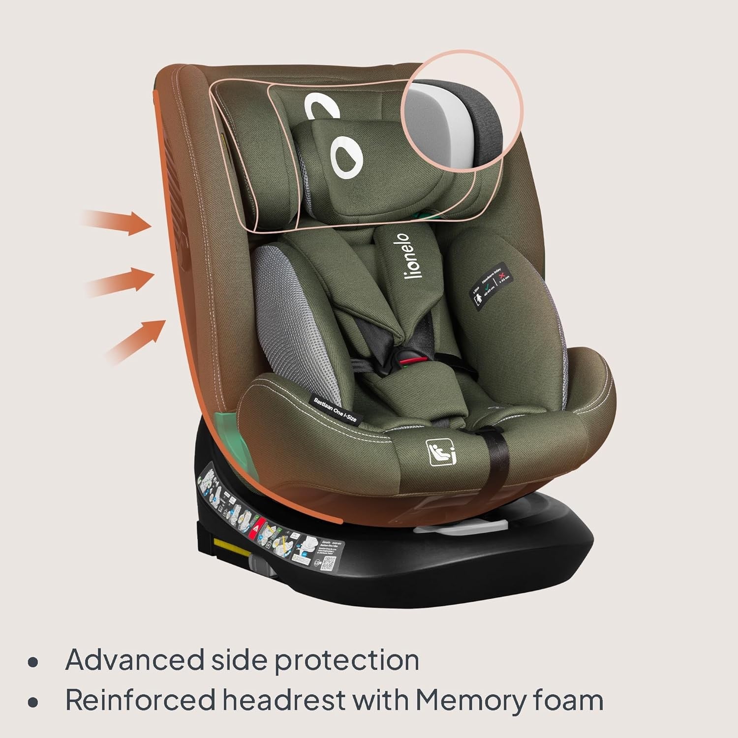360° Swivel ISOFIX i-Size Baby Seat 0–12 Years Rear & Forward Facing