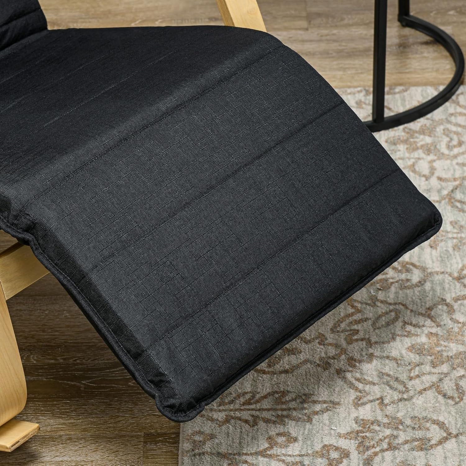 Reclining Rocking Chair w/ Footrest Pillow & Pocket – Comfy Relax Seat