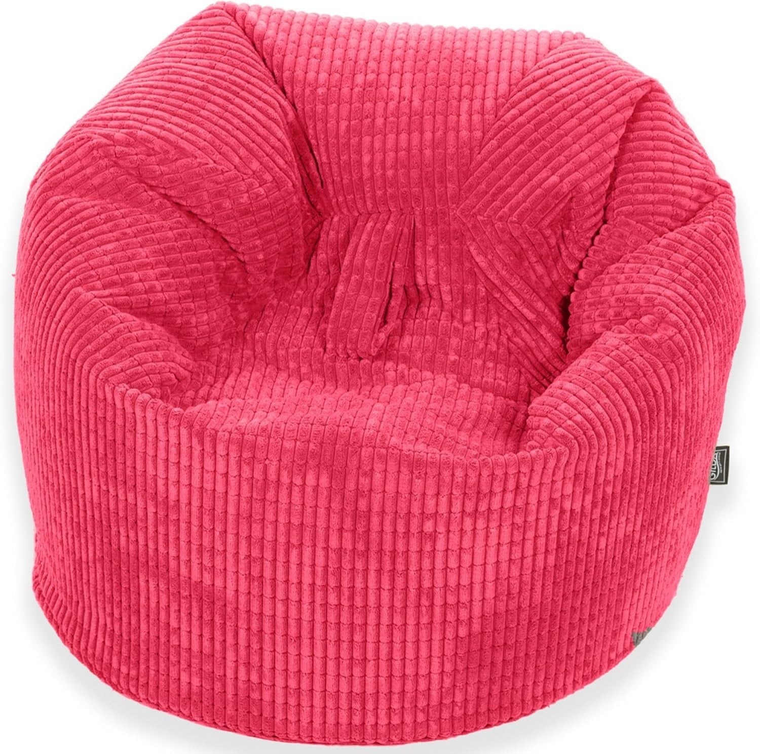 Kids Corduroy Bean Bag Chair Seat – Soft, Durable, Filled – Pink