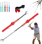 Telescopic Golf Swing Trainer Club Grip Aid Click