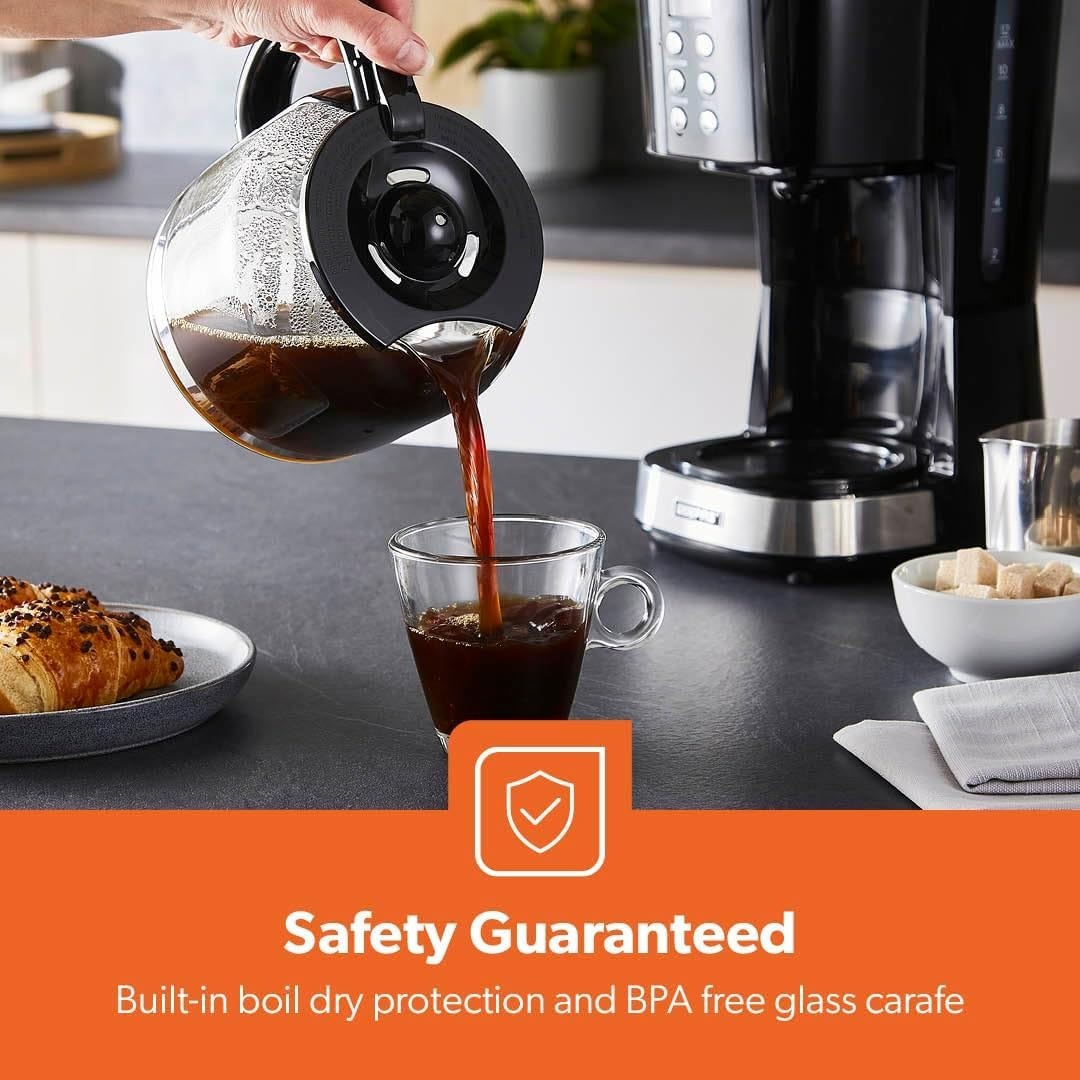Kitchen Breakfast Set 3pc | 1.5L Coffee Maker + 1.7L Fast Boil Kettle