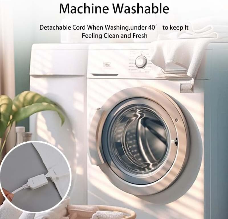 Electric Heated Underblanket Double 3 Heat Settings Washable Bed Warmer