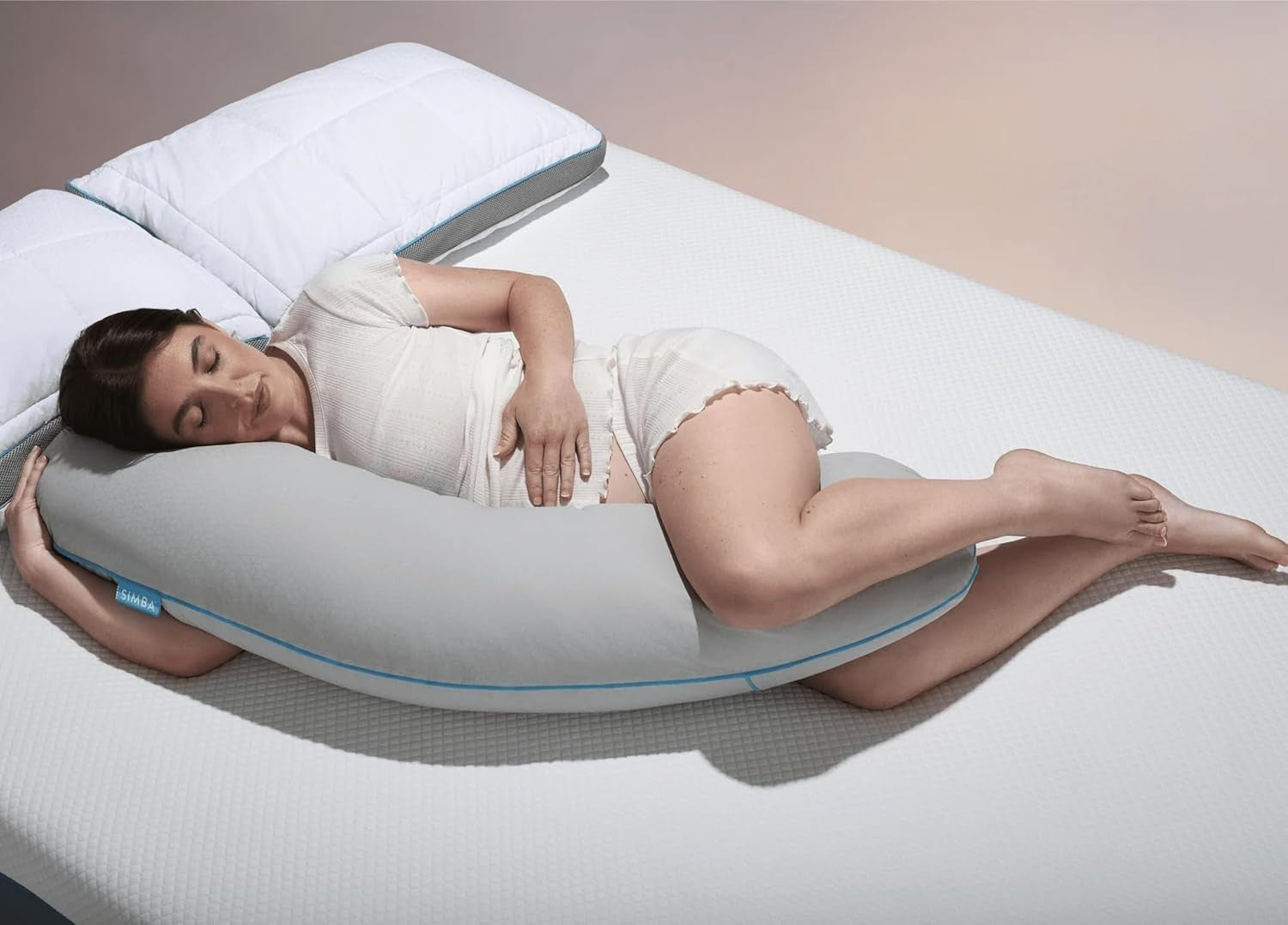 Luxury Cooling Body Pillow Bolster 120x25cm Adjustable Support Cushion