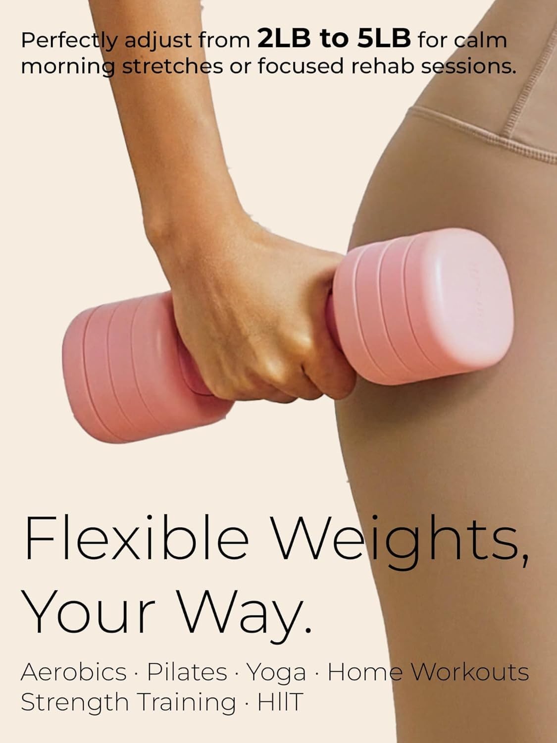 Adjustable Dumbbells 0.9–2.3KG One-Twist Non-Slip Home Fitness Weights