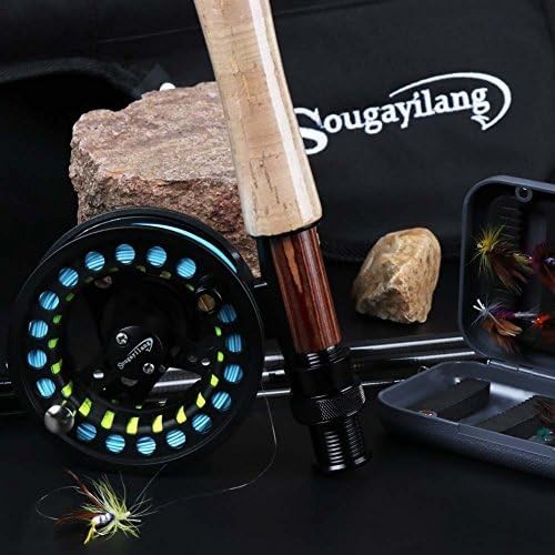 8.85ft Fly Fishing Rod & Reel Combo – Carbon Freshwater 4-Section Kit