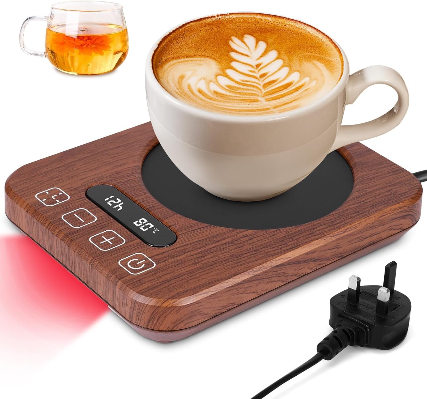 Coffee Mug Warmer 7 Temp 110-180°F 12H Timer 18W UK Plug