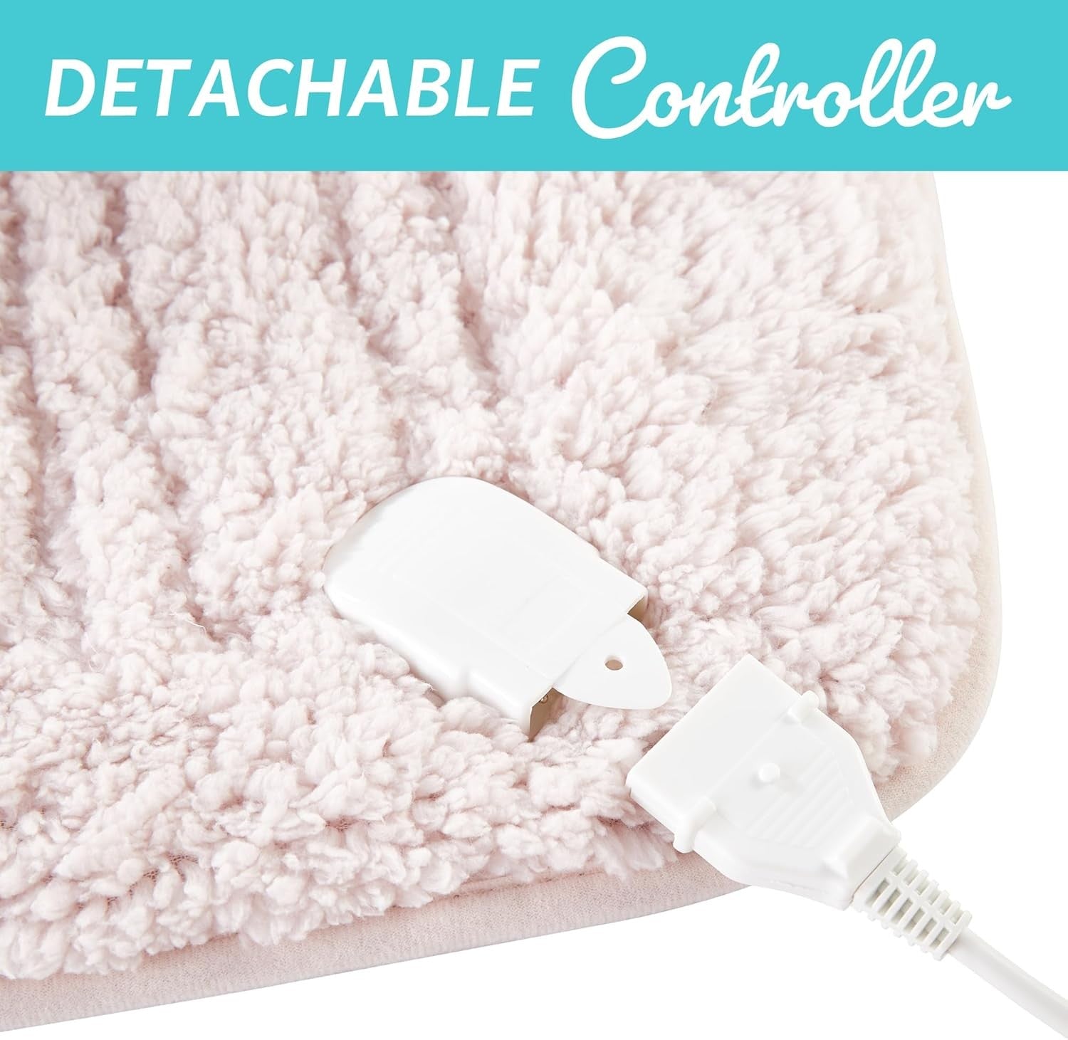 Electric Heated Throw Blanket 160x120cm Sherpa Fleece 9 Heat Timer Grey Lilac
