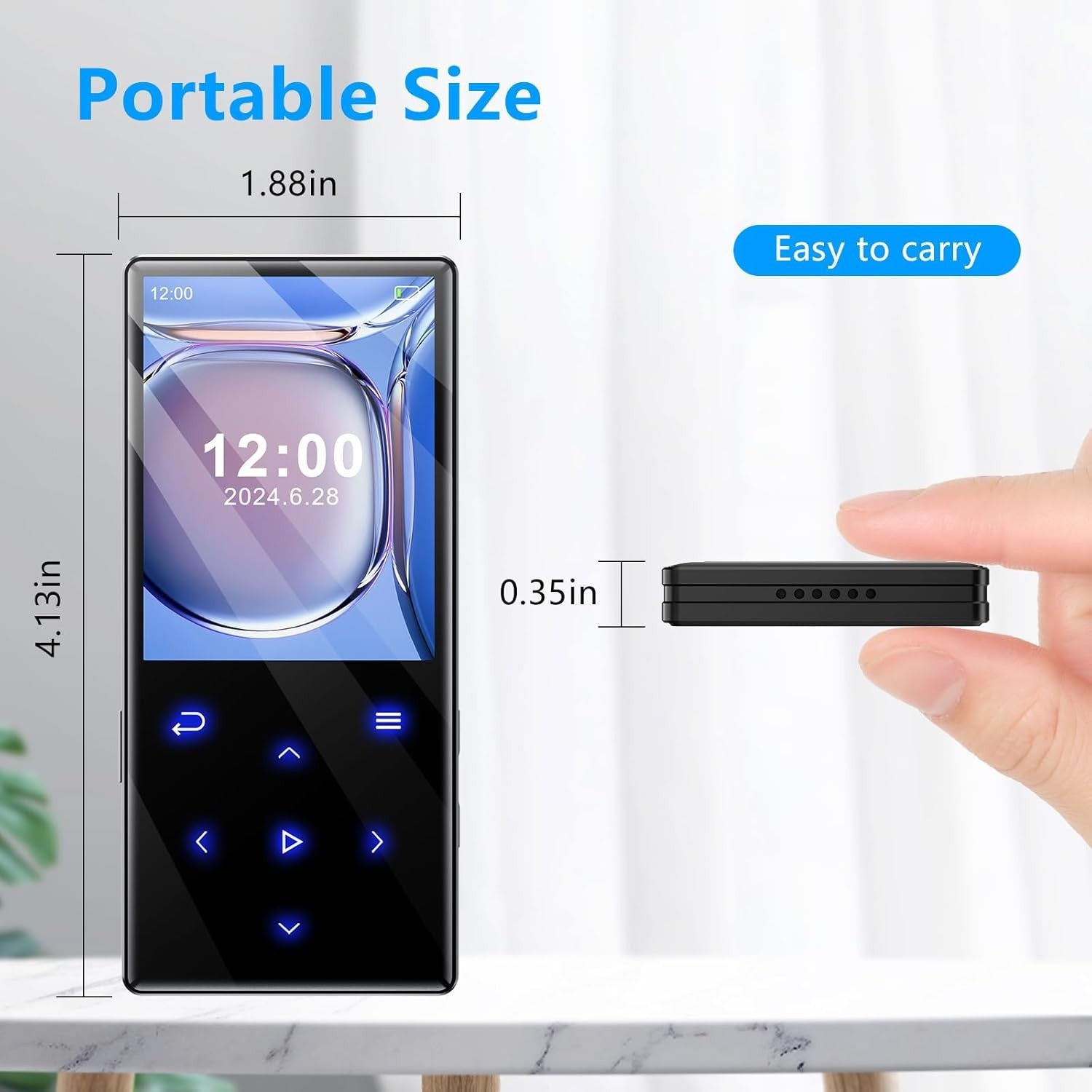 128GB Bluetooth MP3 Player HiFi FM Radio Speaker Touch Screen