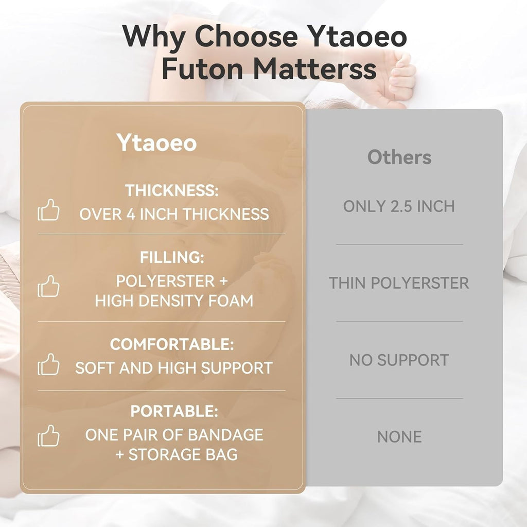 10cm Foldable Memory Foam Futon Mattress Single Bed Roll Up Tatami