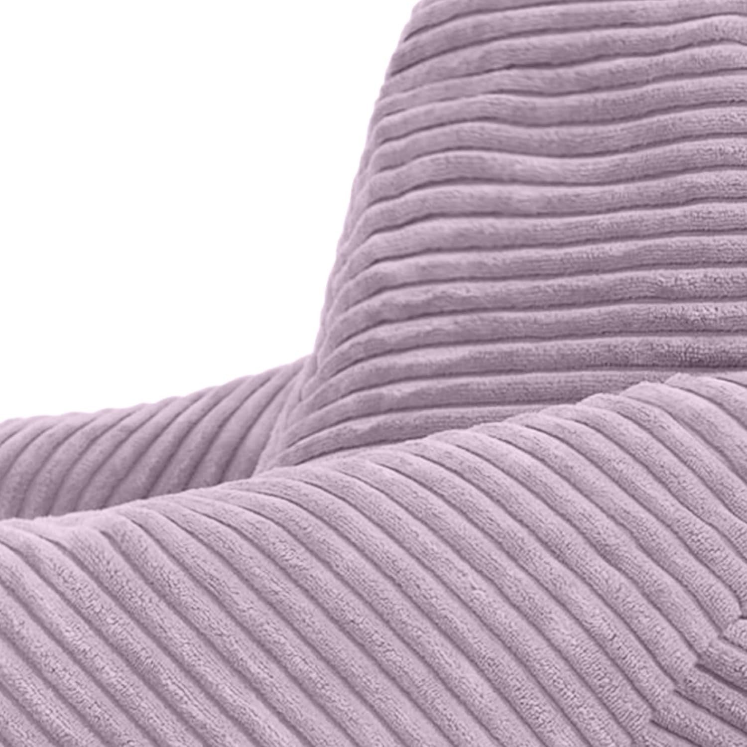 Lavender Kids Bean Bag Chair Soft Cord Recliner Seat for Bedroom Lounge Playroom