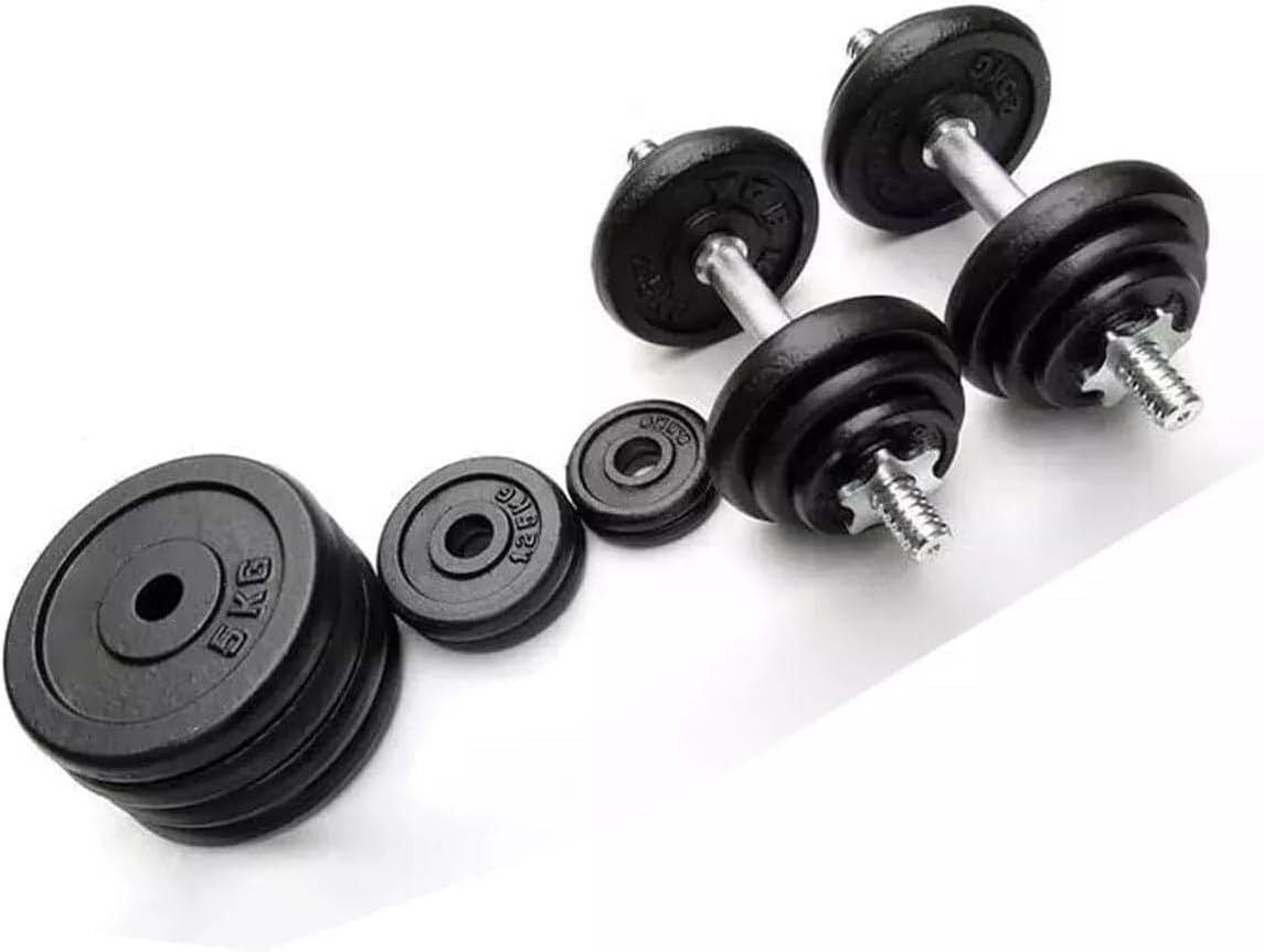 Cast Iron Adjustable Weights Set 15–50kg Spinlock Dumbbell Barbell Home Gym