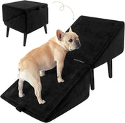 2‑in‑1 Foldable Dog Ramp & Ottoman Pet Steps – Non‑Slip Lightweight Ramp