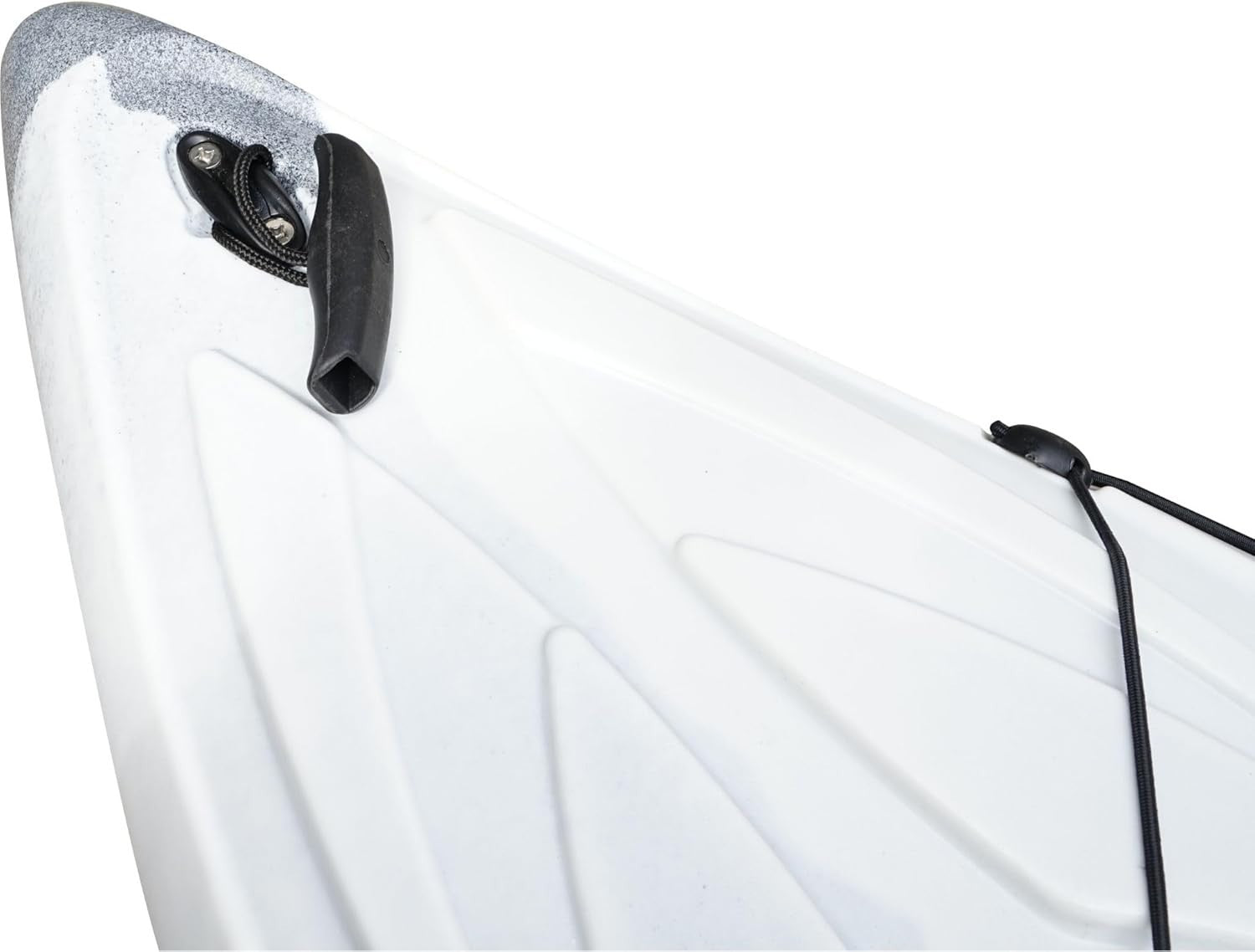 Sit Inside Kayak Fishing Canoe w/ Paddle Seat Storage Black White