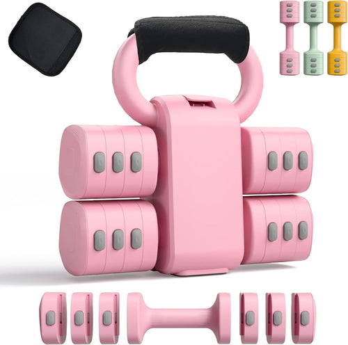 2-in-1 Adjustable Dumbbell Set for Women 4 Levels Non-Slip Home Gym