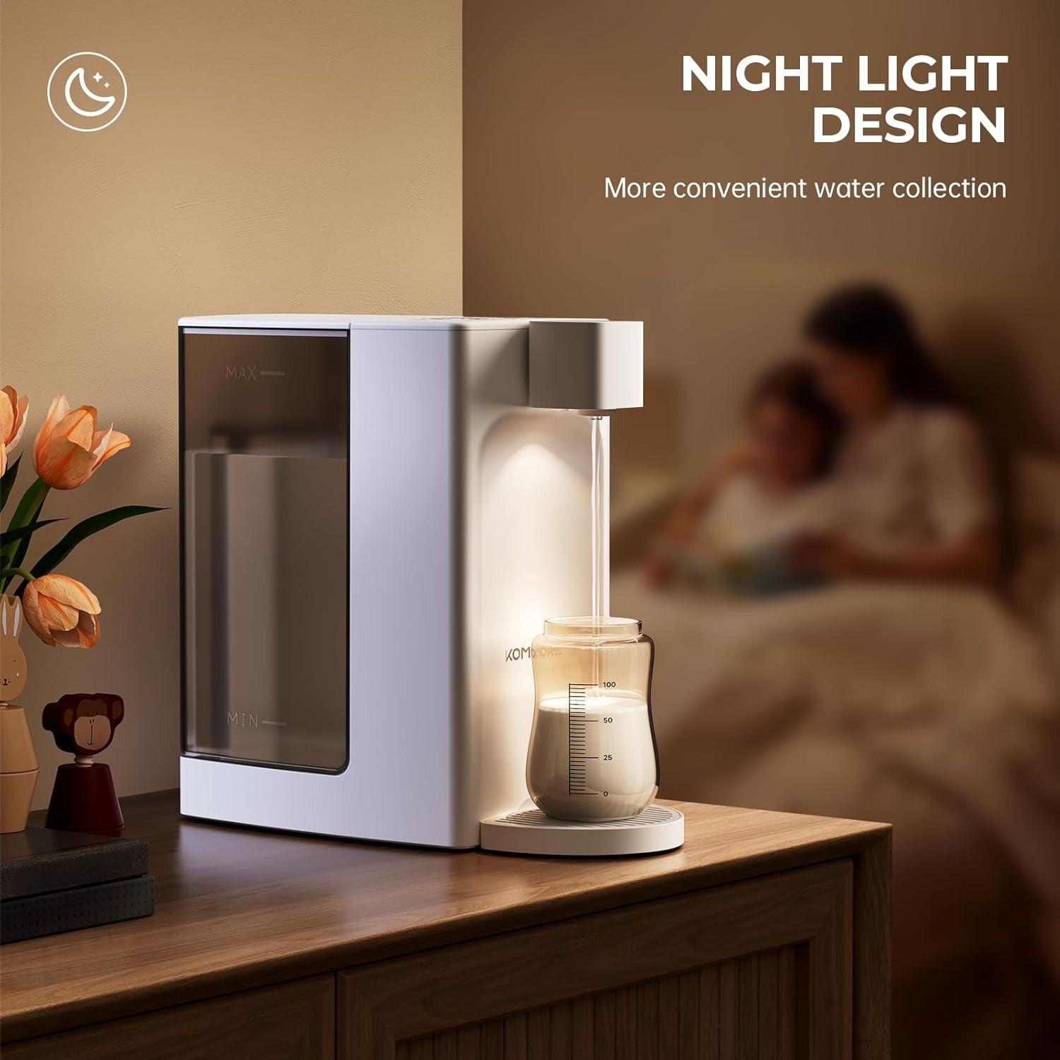 Instant Hot Water Dispenser 3L | Fast Boil Touch Presets LED Night Light