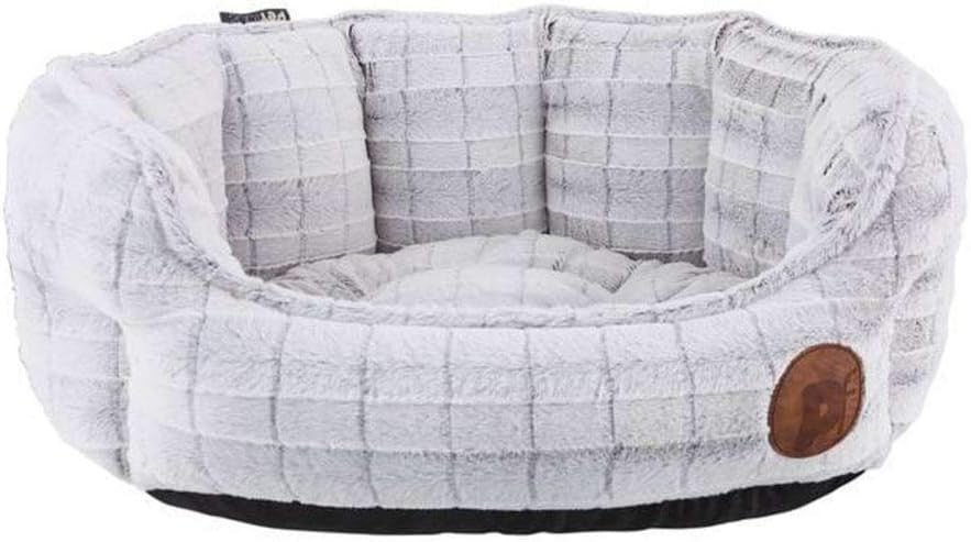 Medium Plush Oval Dog Bed 60cm Washable Non Slip