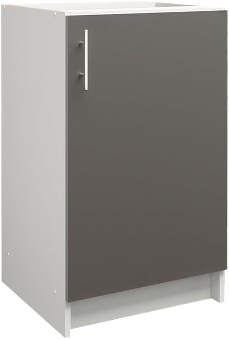 Modern 500mm Dark Grey Matt Kitchen Base Cabinet Cupboard Storage