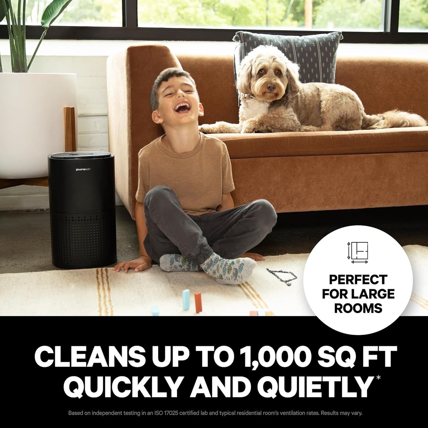 HEPA 14 Air Purifier Large Room 1,115 Sq Ft Quiet Allergy Smoke Odor