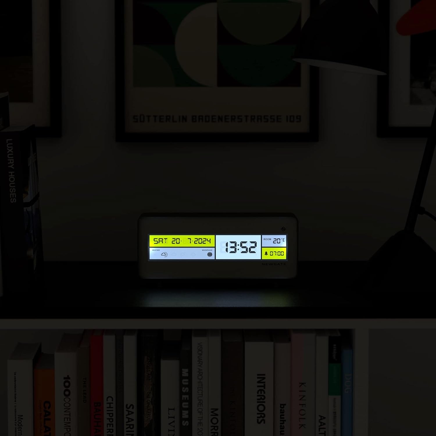 Retro Digital Alarm Clock LCD Date Time Temperature Silent Bedside Desk