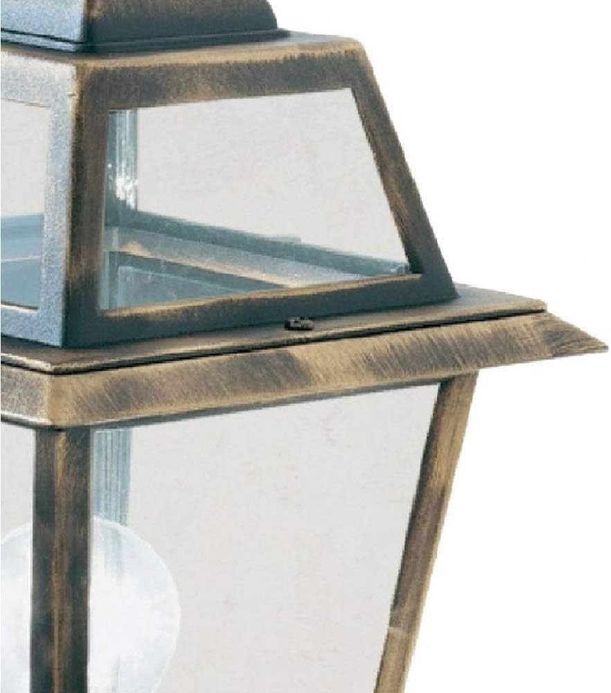 1521 New Orleans Black Gold Outdoor Wall Lantern IP44 E27