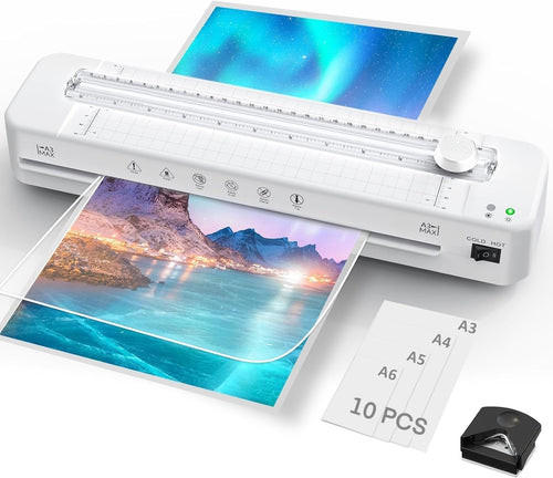 A3 Laminator Machine Hot Cold Fast Warm Up Anti Jam Cutter + Corner Tool