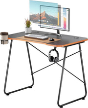 Computer Desk 93x60cm with Cup Holder & Hook for Home Office Gaming Black