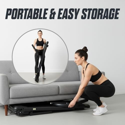 Foldable Home Treadmill 14km/h Quiet Running Machine w/ Incline LED Display USB