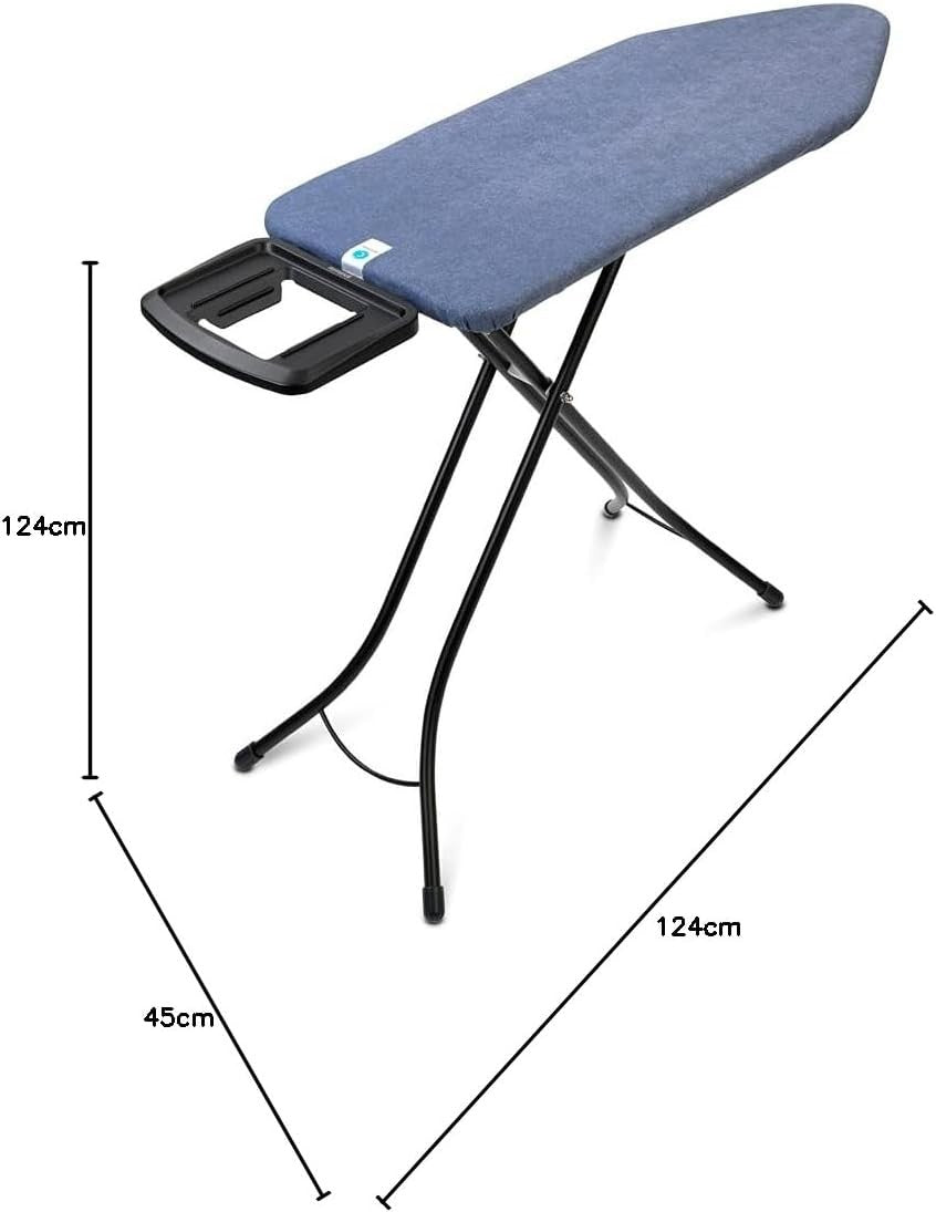 XL Ironing Board Height Adjustable Steam Iron Rest Foldable 124x45cm