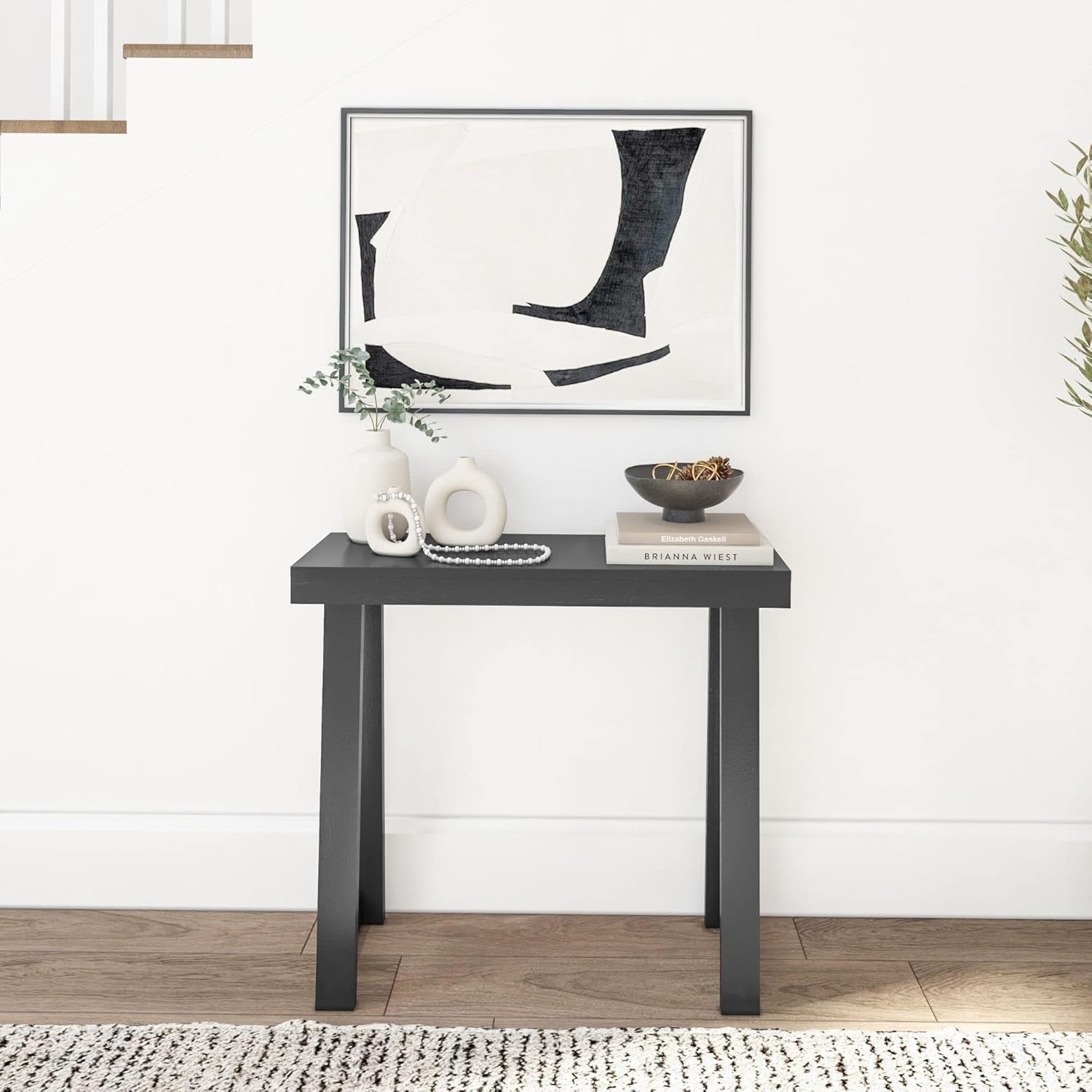 36 Inch Solid Wood Console Table – Narrow Hallway Sofa Accent Table