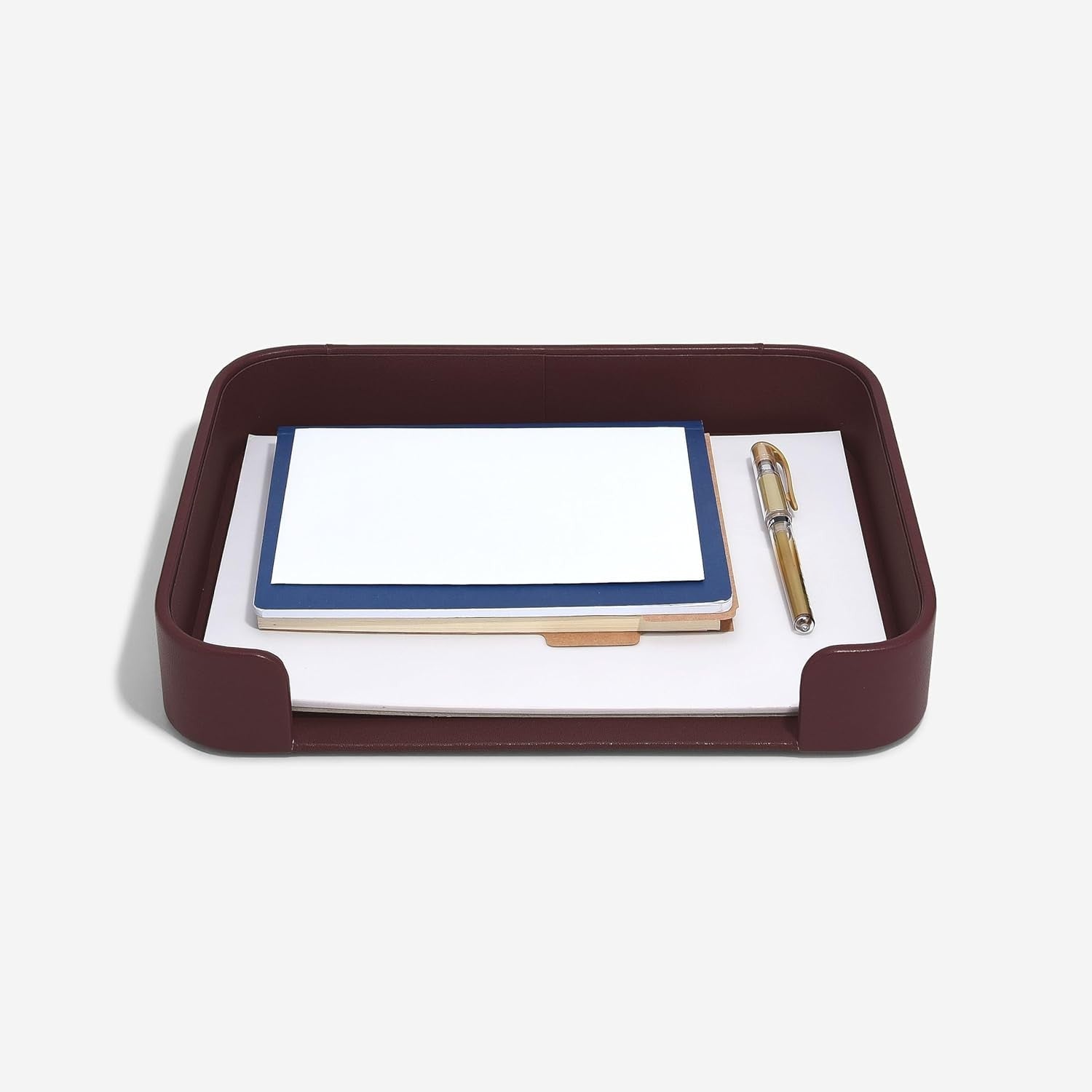 Luxury Desk Organizer & Letter Tray – Compact Home Office Storage, Multi-Tier