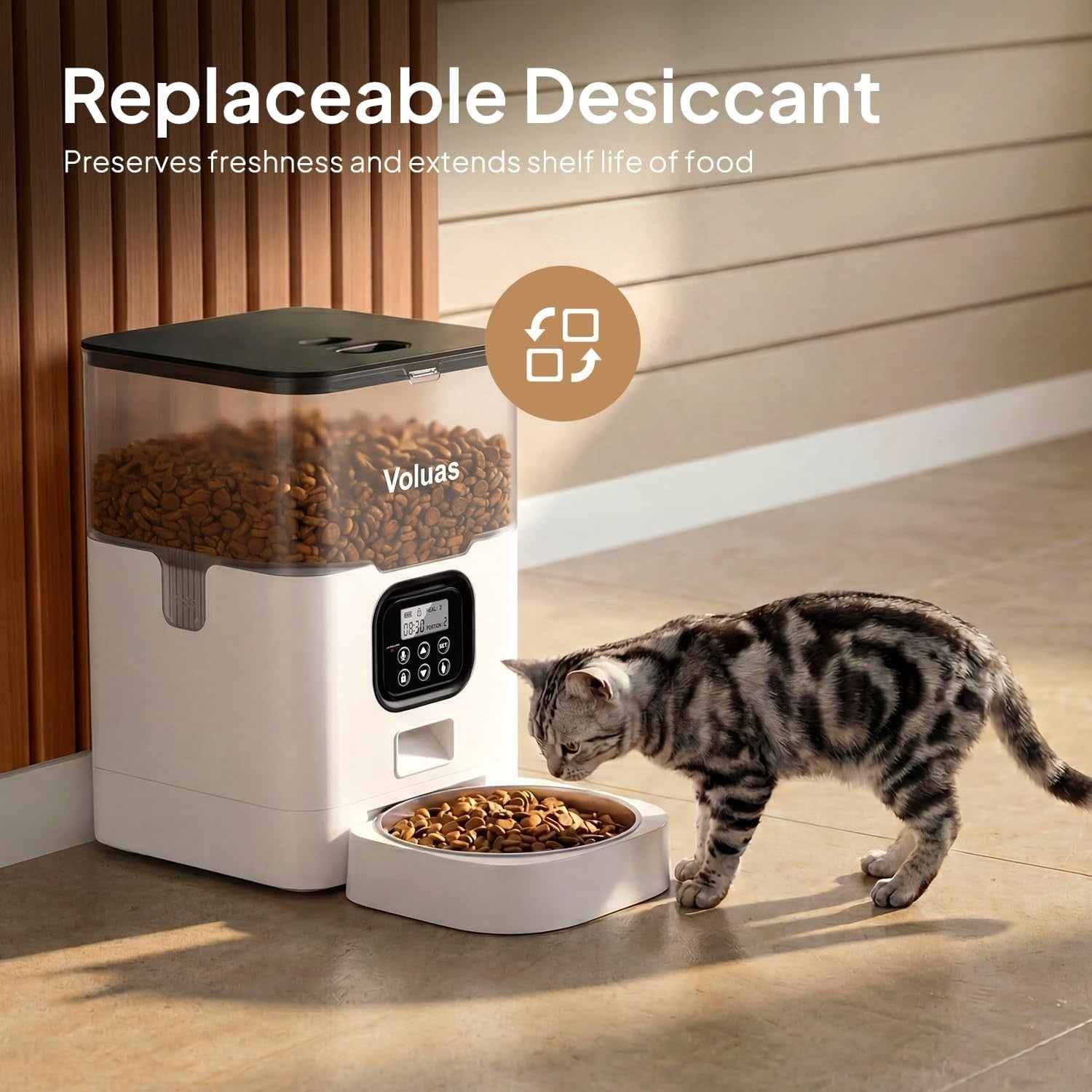 Automatic Cat Feeder 4L Timed Food Dispenser Portion Control LCD Feed