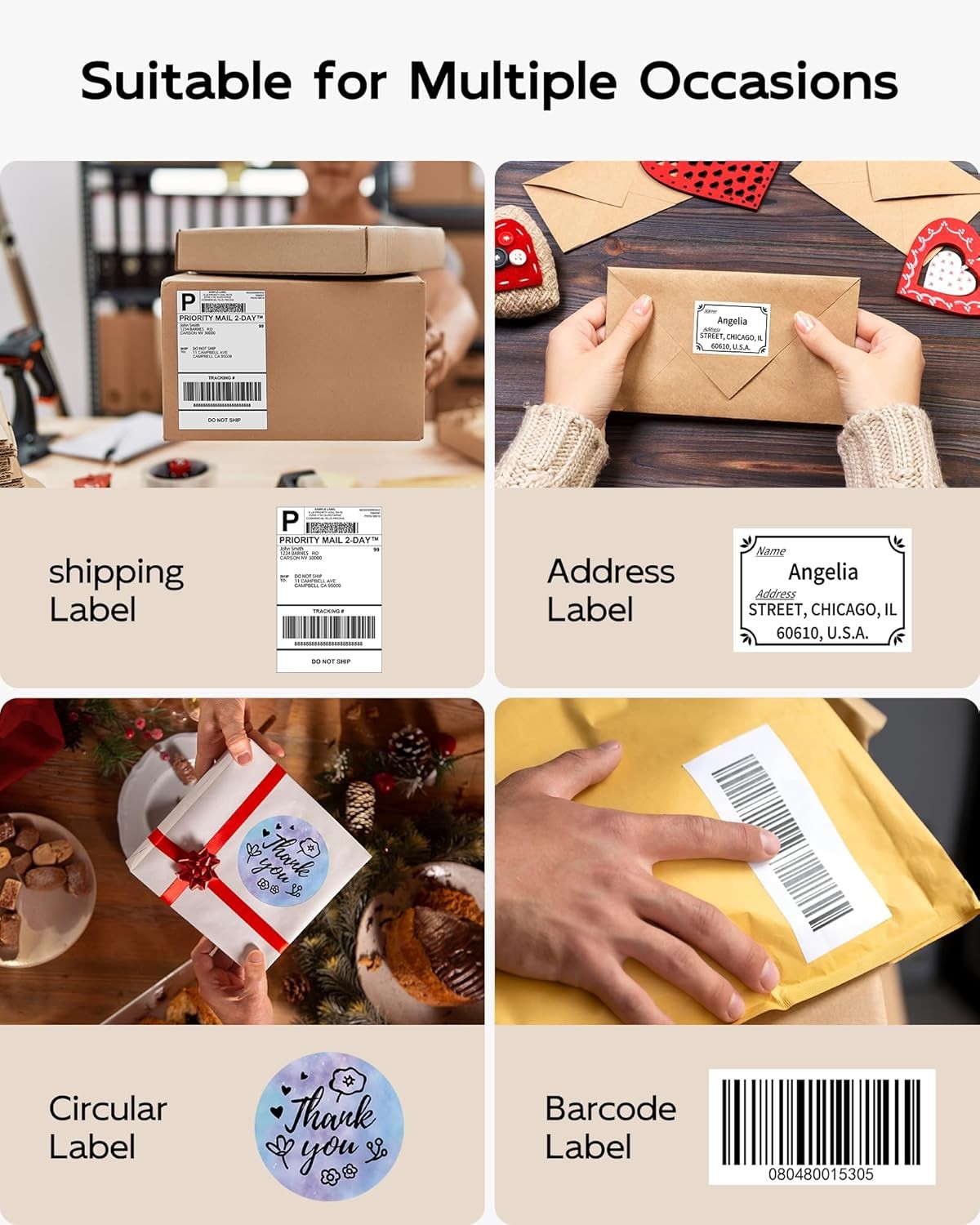 4x6 Thermal Shipping Label Printer Bluetooth Postage
