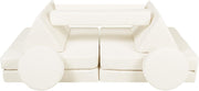 Modular Kids Play Sofa Set, 10-Piece Foam Blocks, Soft Bouclé Fabric