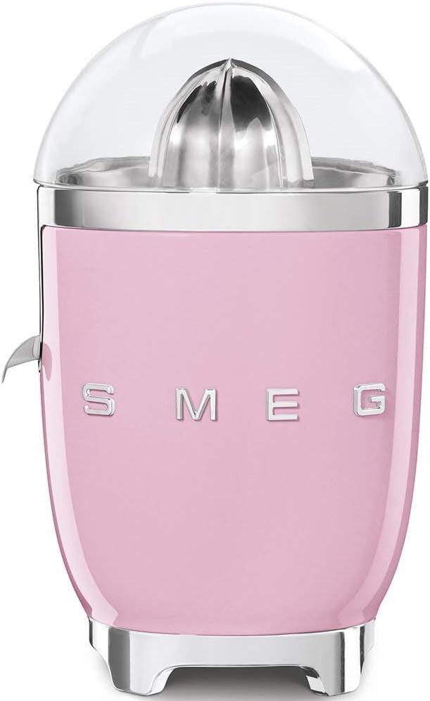 Retro Electric Citrus Juicer Auto Start Drip Free Spout Compact Pink