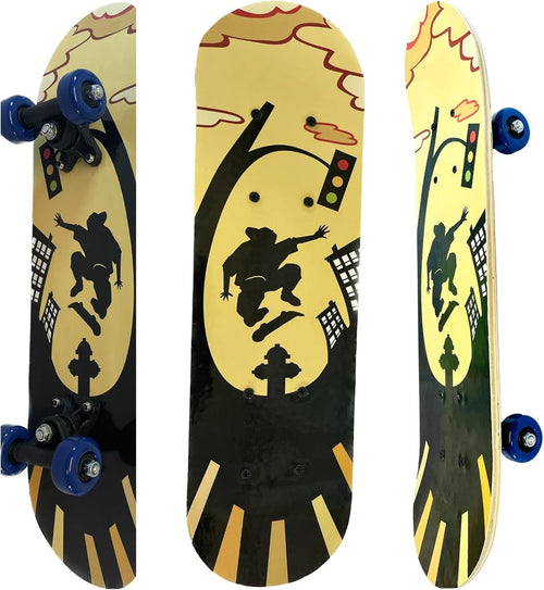 Kids 23" Double Kick Skateboard Maple Deck Beginner Trick Board Youth