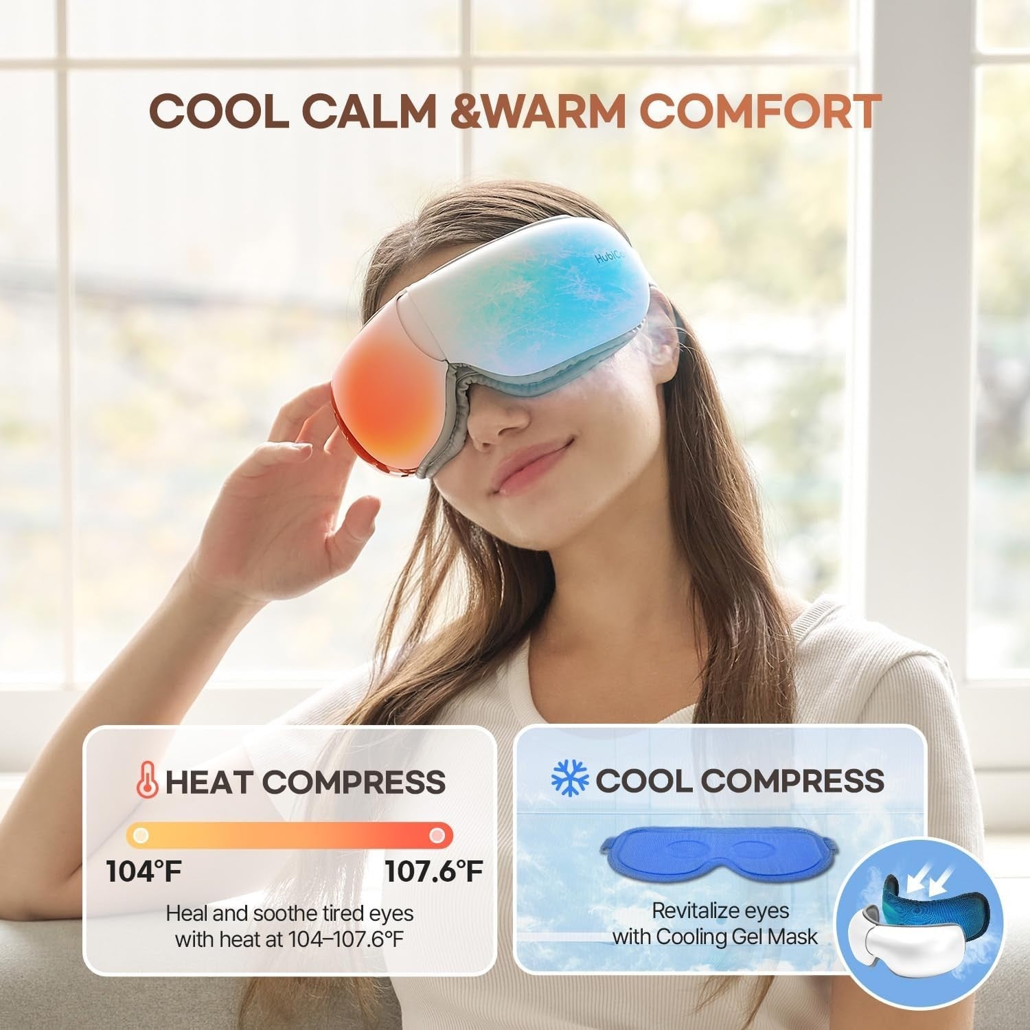 Heated & Cooling Eye Massager Bluetooth Quiet Dry Eye Relief