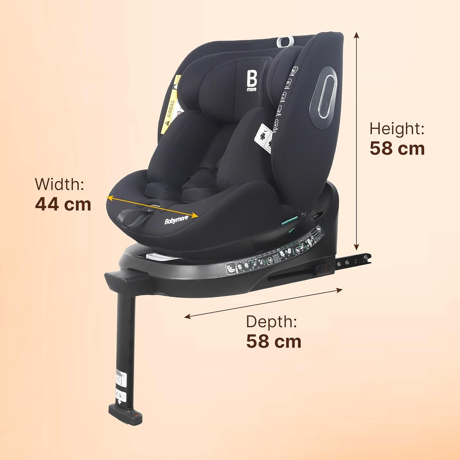 360° Swivel i-Size Baby Car Seat ISOFIX 0–12 Years Rear & Forward Facing