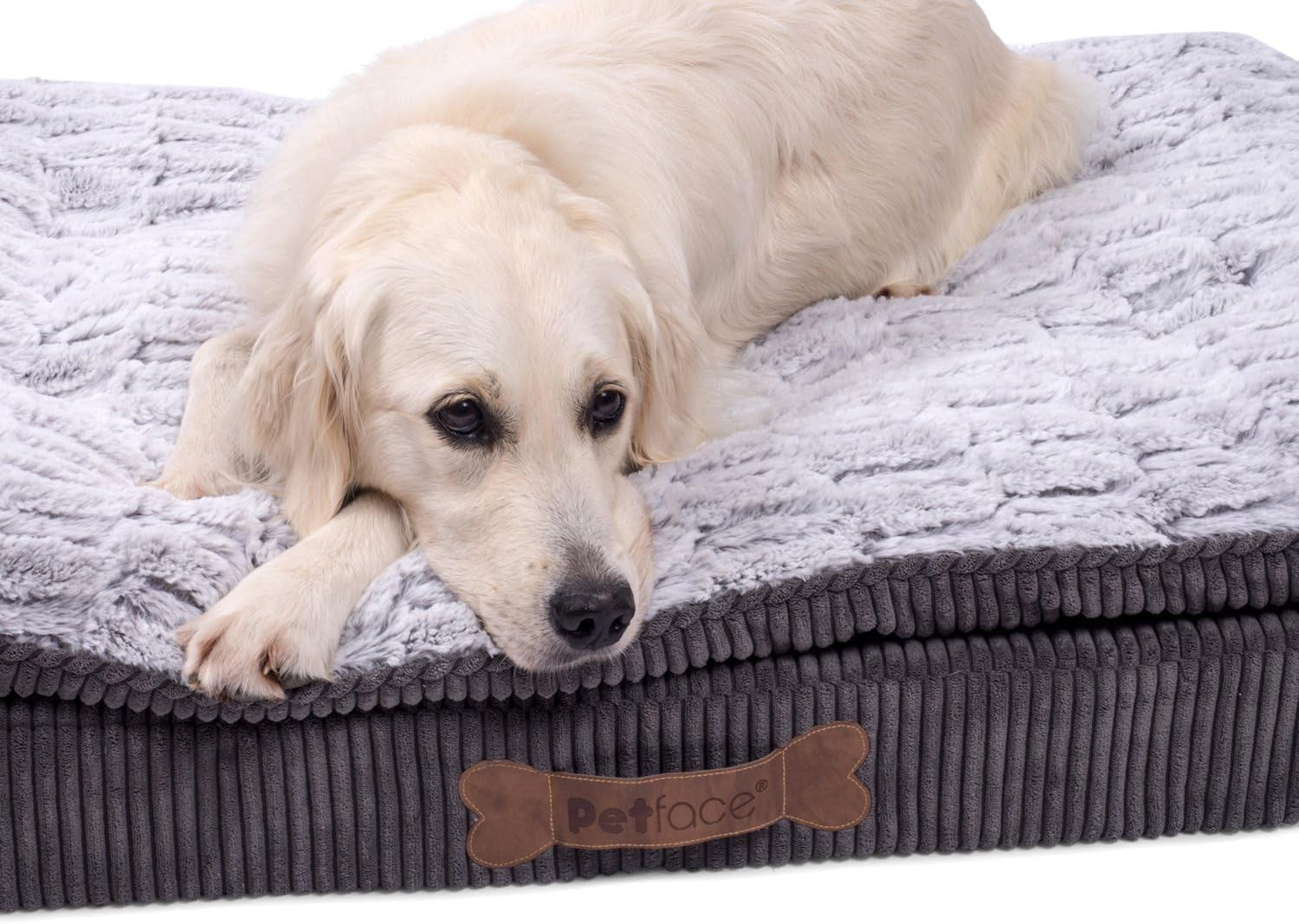 Medium Memory Foam Dog Bed Washable Luxury Cushion
