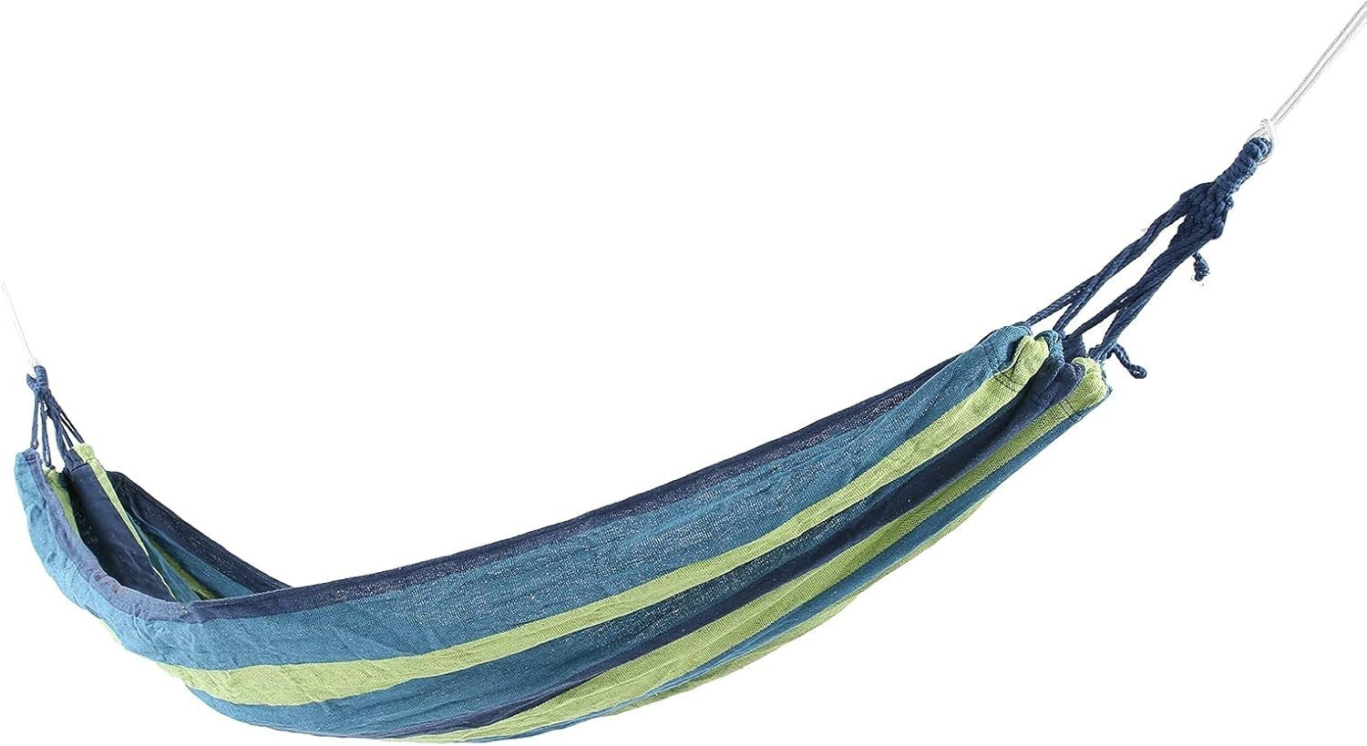 Portable Single & Double Camping Hammock, Lightweight Canvas Travel Outdoor Blue