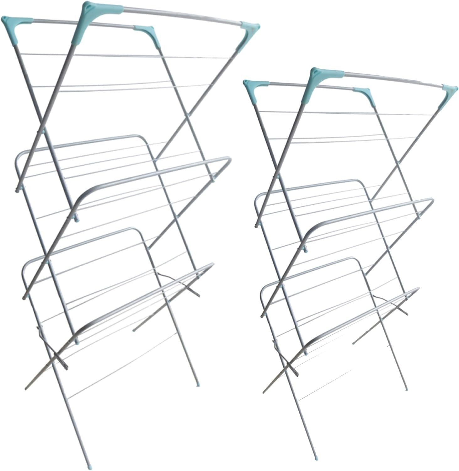 3 Tier Clothes Airer Folding Drying Rack Space Saving Outdoor