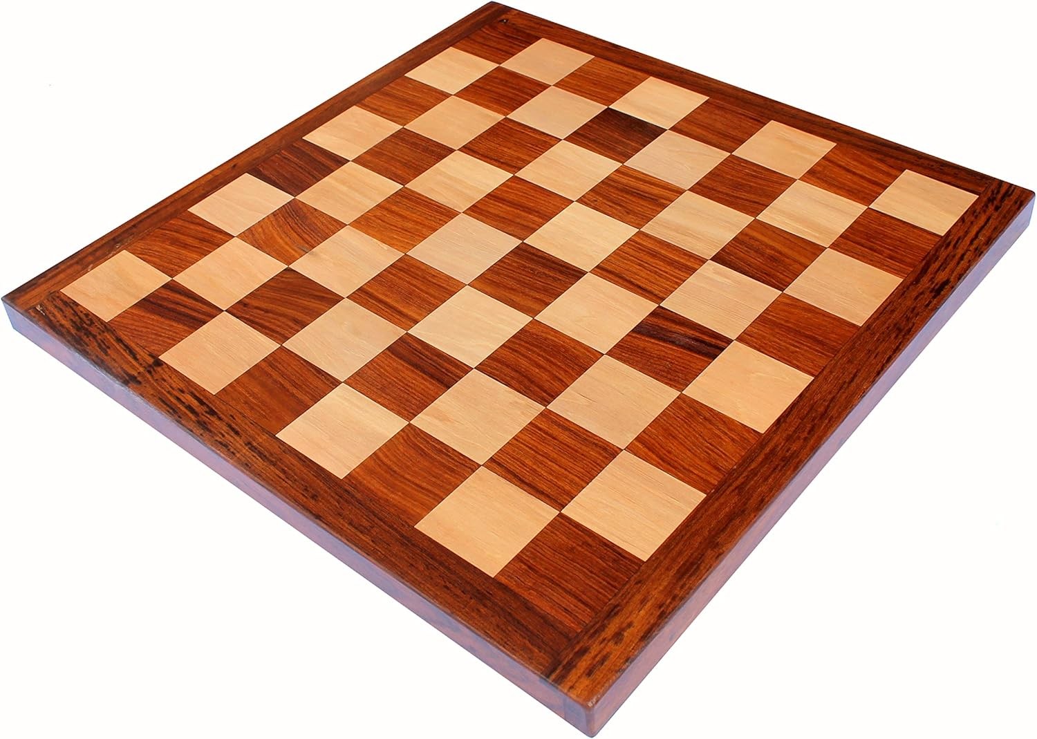 16" Wooden Chess Board | 16×16 Rosewood Board Only | Premium Hand-Carved