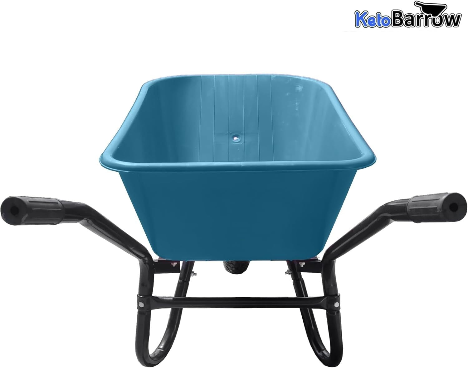 110L 1-Wheel Garden Wheelbarrow – Green – Puncture Proof Tyre Heavy Duty Plastic