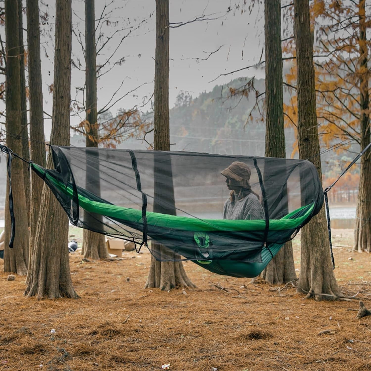 Camping Hammock with Mosquito Net Double Tent 2 Person 500lbs Anti-Rollover
