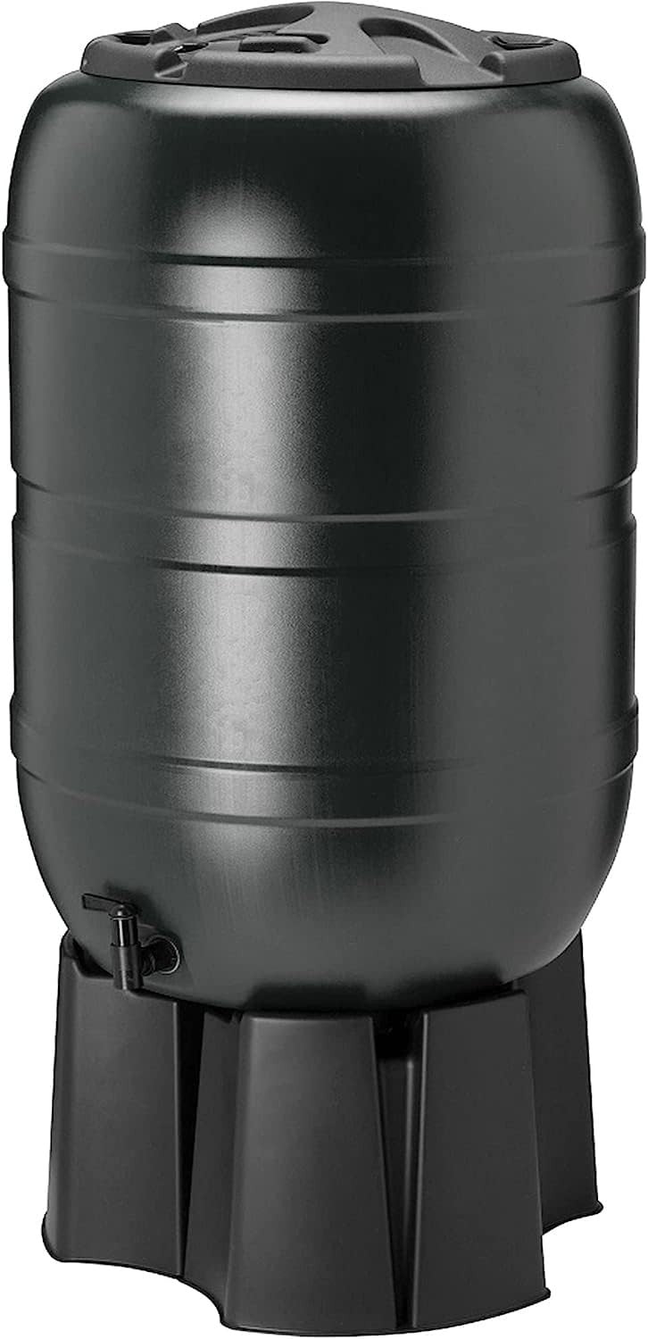 Slimline 210L Garden Water Butt Kit with Tap Stand & Rain Diverter