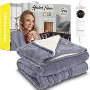 Electric Heated Throw Blanket Double 150x200cm Washable Fleece