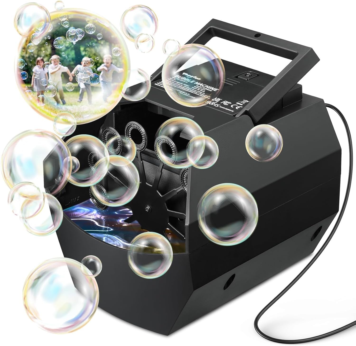 Bubble Machine 500ml Portable USB Battery Bubble Maker