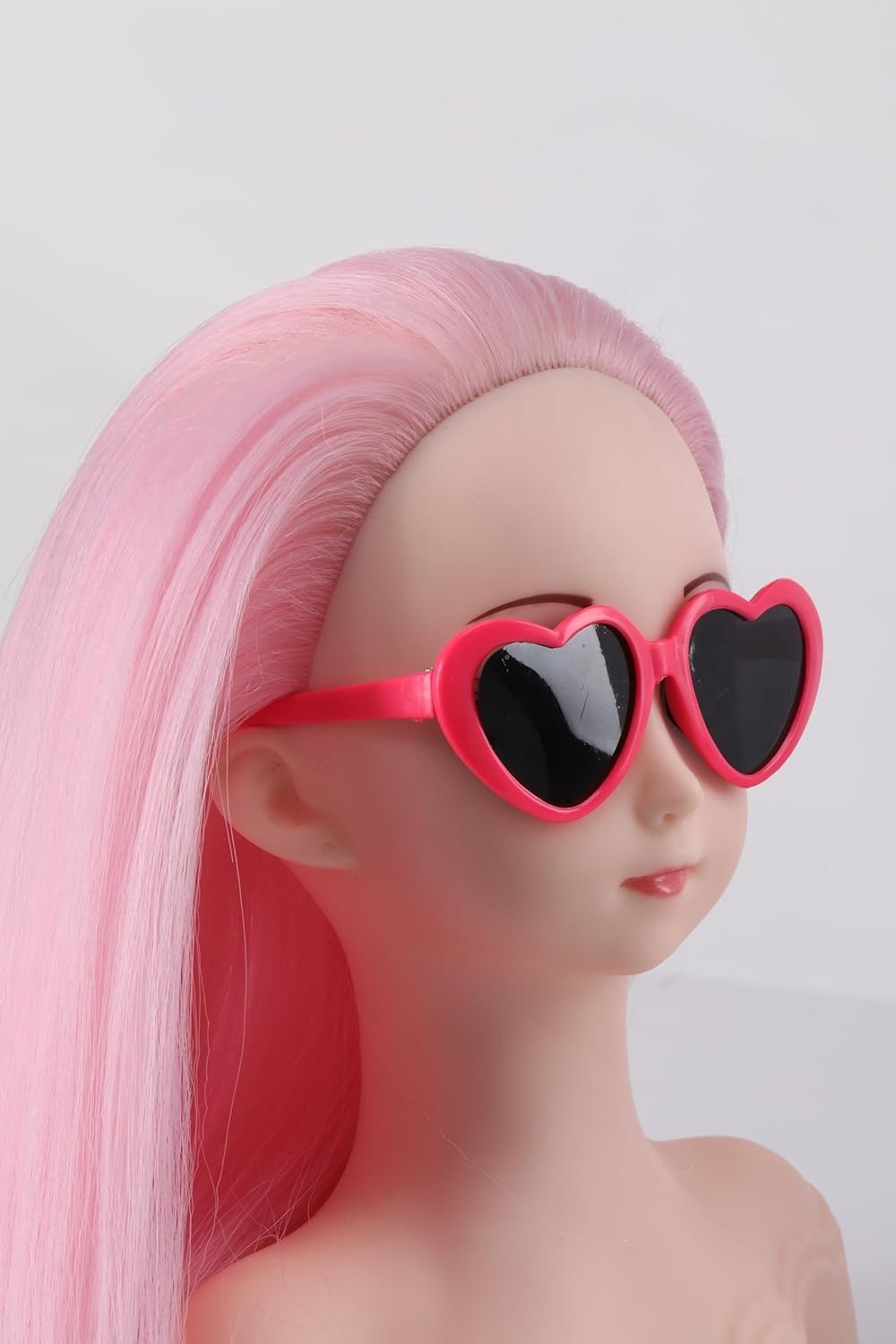 Hairdressing Mannequin Head w/ Clamp Synthetic Hair Styling Practice Doll