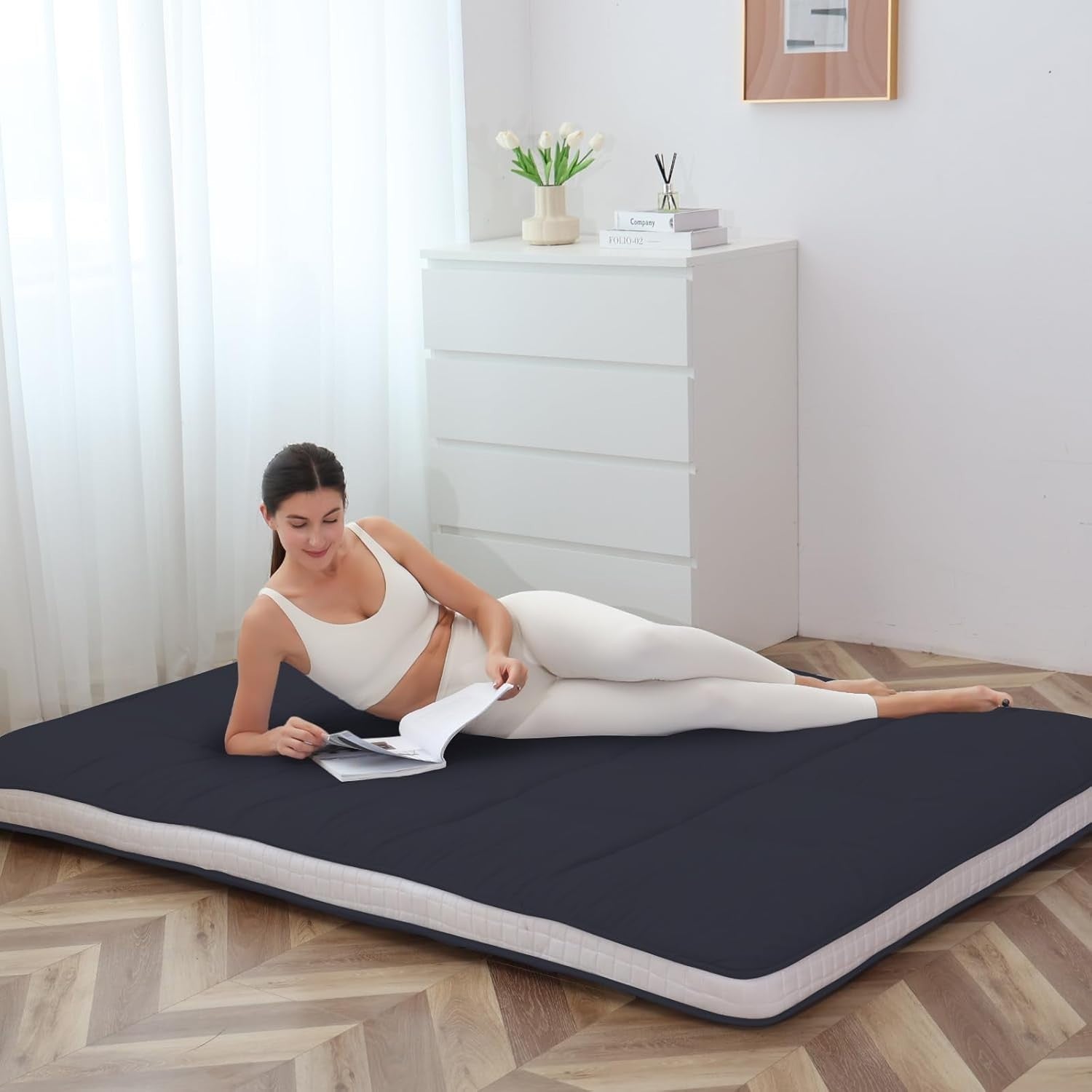 King Size Japanese Floor Futon Mattress – Extra Thick Memory Foam