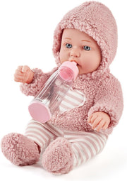 12in Baby Doll Set Toddler Toy with Bottle Blanket Pacifier Gift